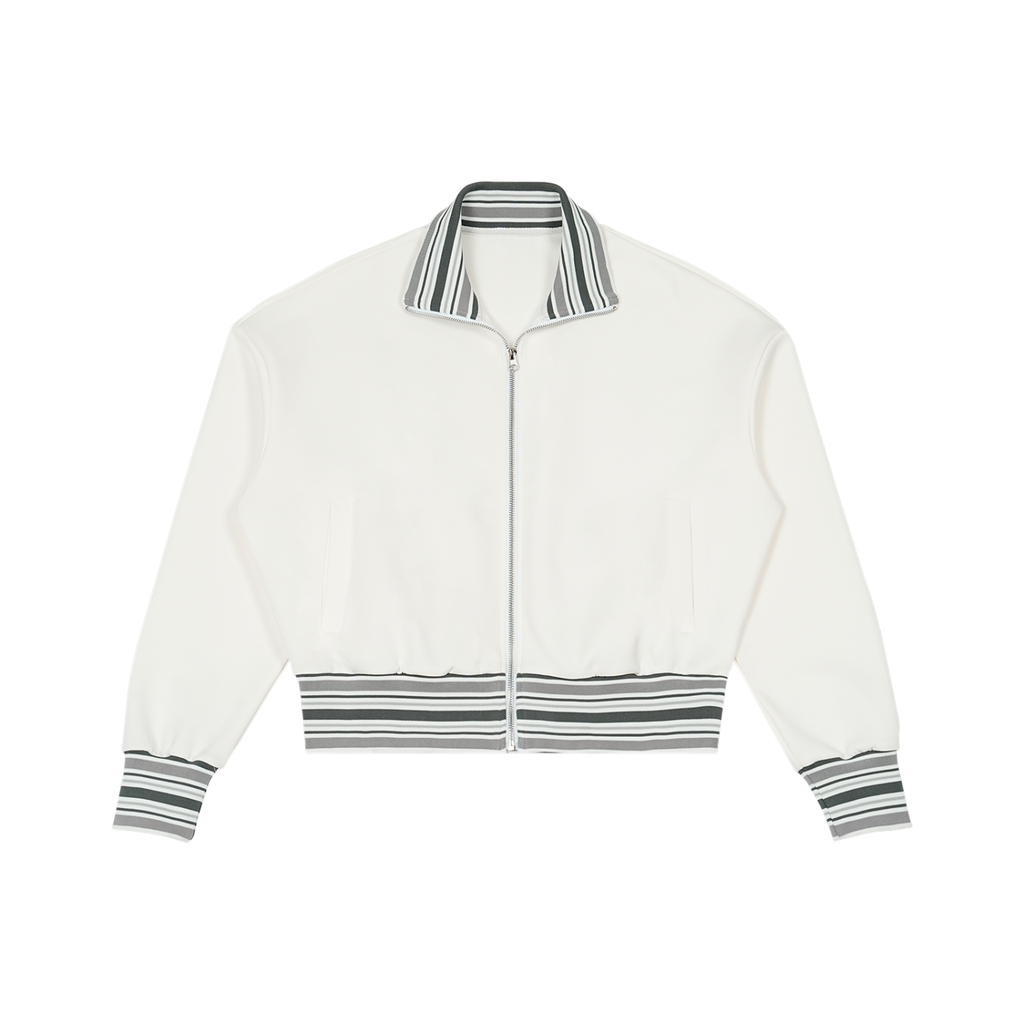 Striped Rib Collar Zip Jacket | ChristBoyz